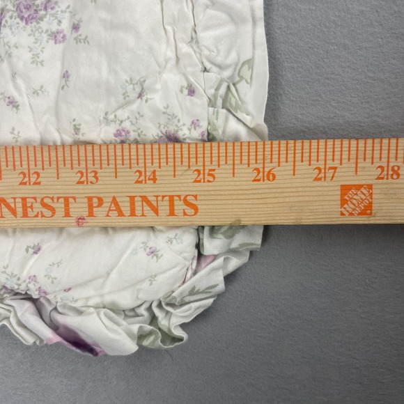 Simply Shabby Chic Quilted Pillowsham Lavender Floral Ruffle Cottagecore - Picture 9 of 10